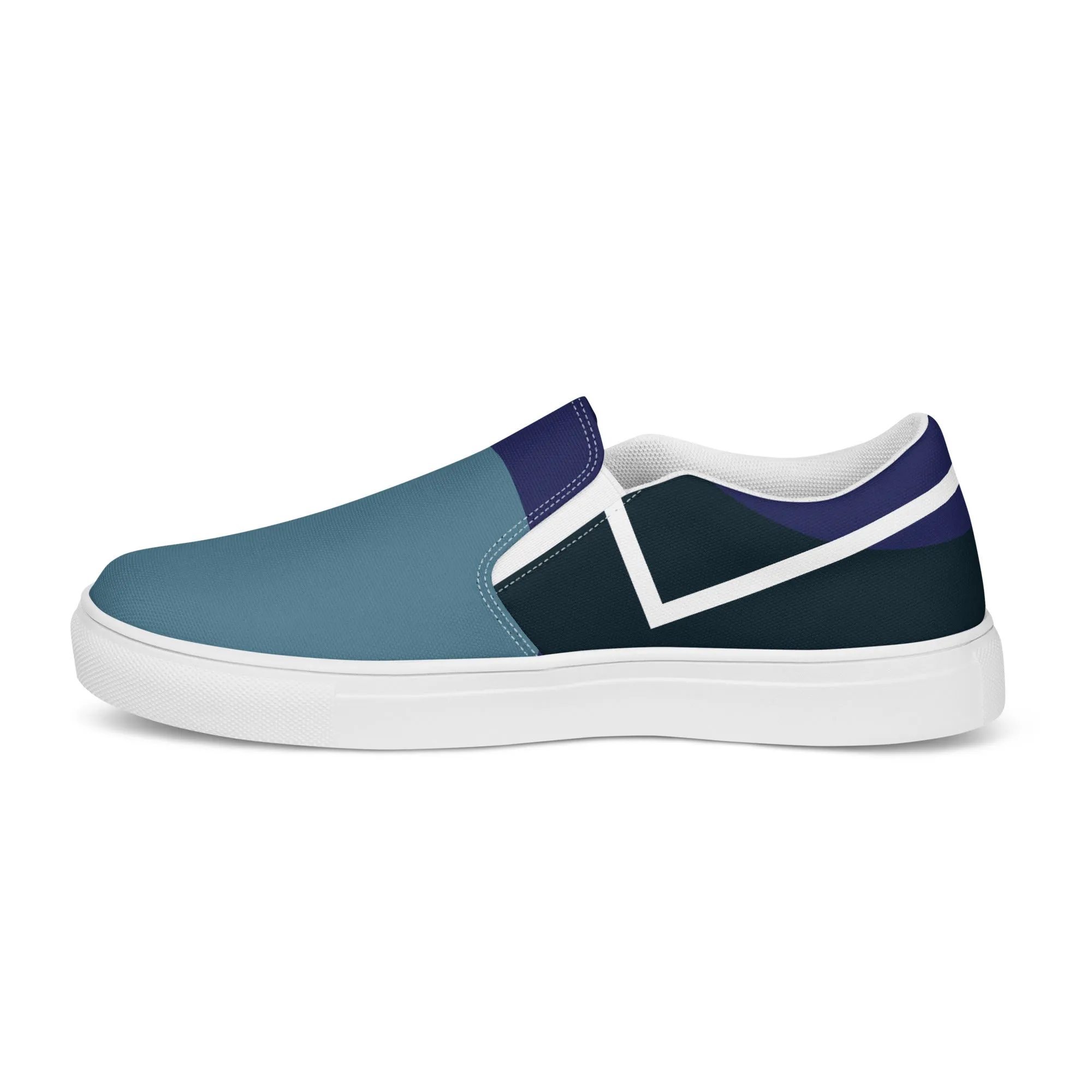 ARTIST Men's Slip-On Canvas Shoes (Blue Shades)