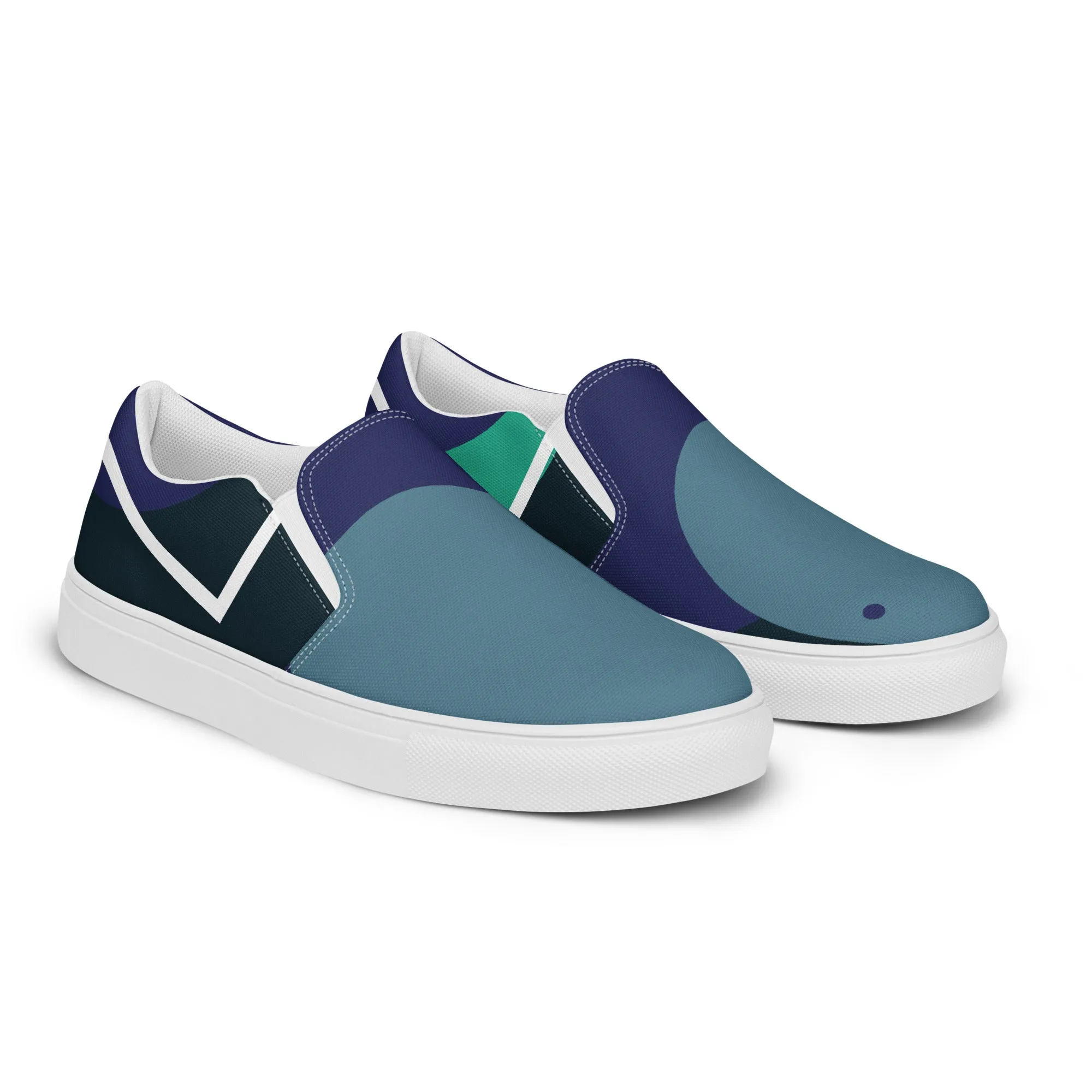 ARTIST Men's Slip-On Canvas Shoes (Blue Shades)
