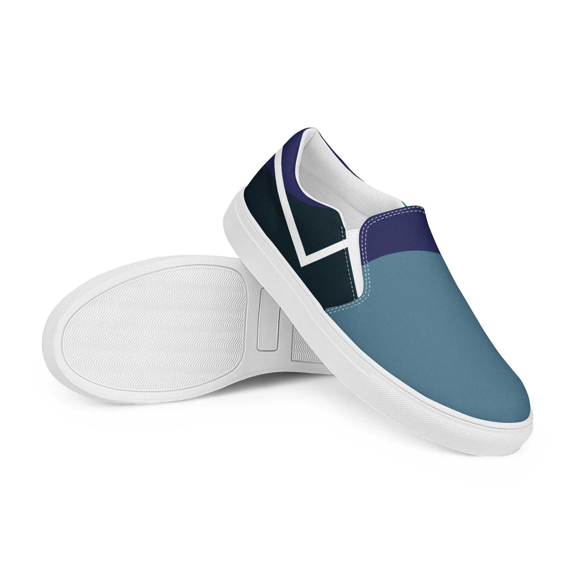 ARTIST Men's Slip-On Canvas Shoes (Blue Shades)