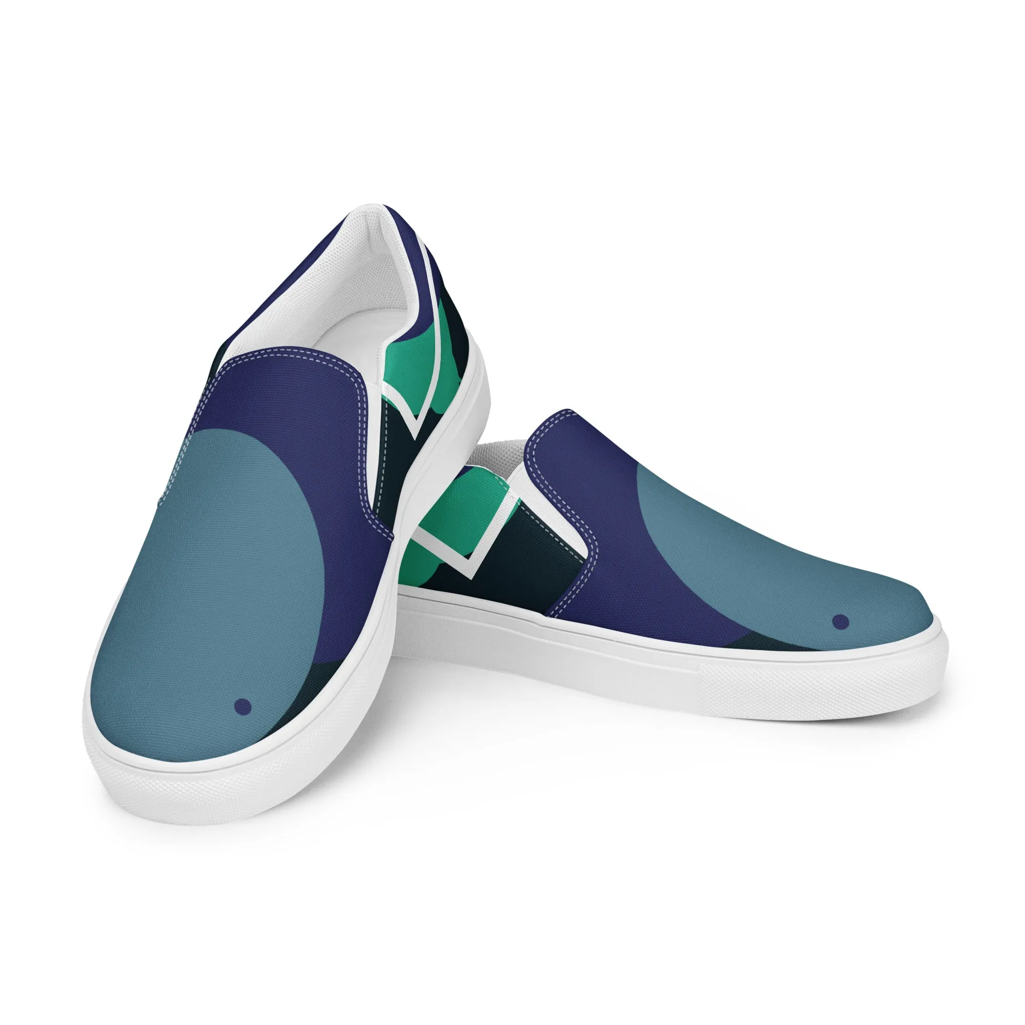 ARTIST Men's Slip-On Canvas Shoes (Blue Shades)