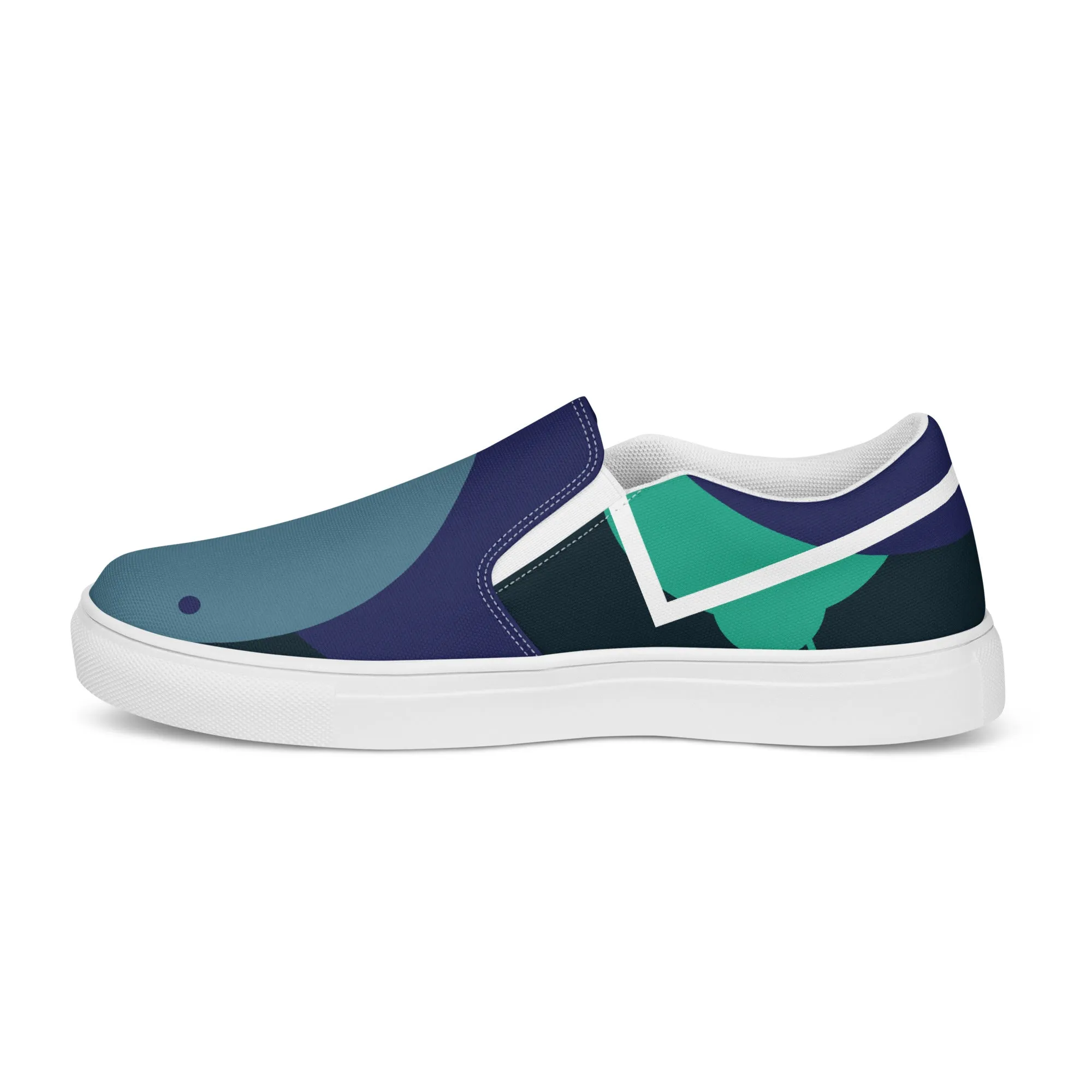 ARTIST Men's Slip-On Canvas Shoes (Blue Shades)