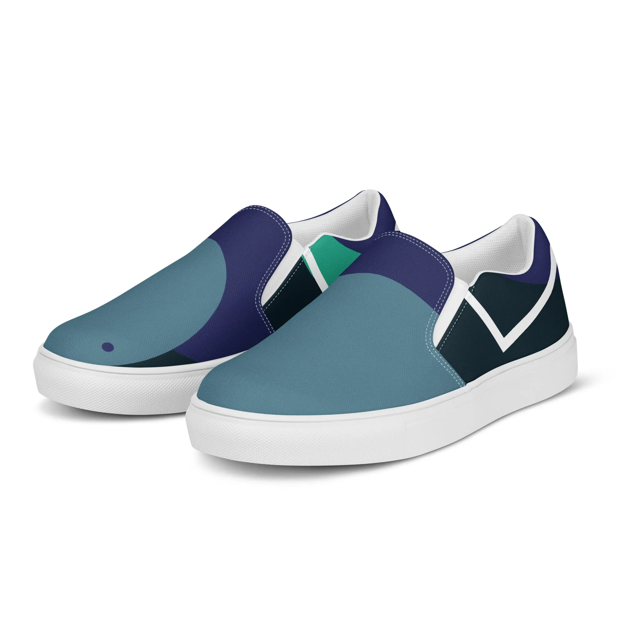 ARTIST Men's Slip-On Canvas Shoes (Blue Shades)