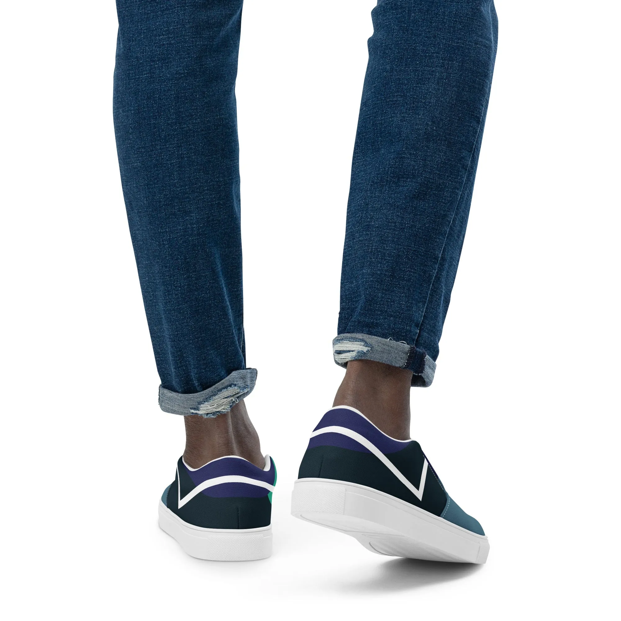 ARTIST Men's Slip-On Canvas Shoes (Blue Shades)