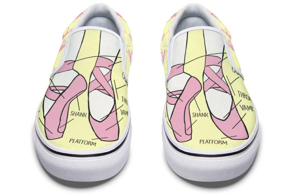 Ballet Shoe Diagram Slip-On Shoes