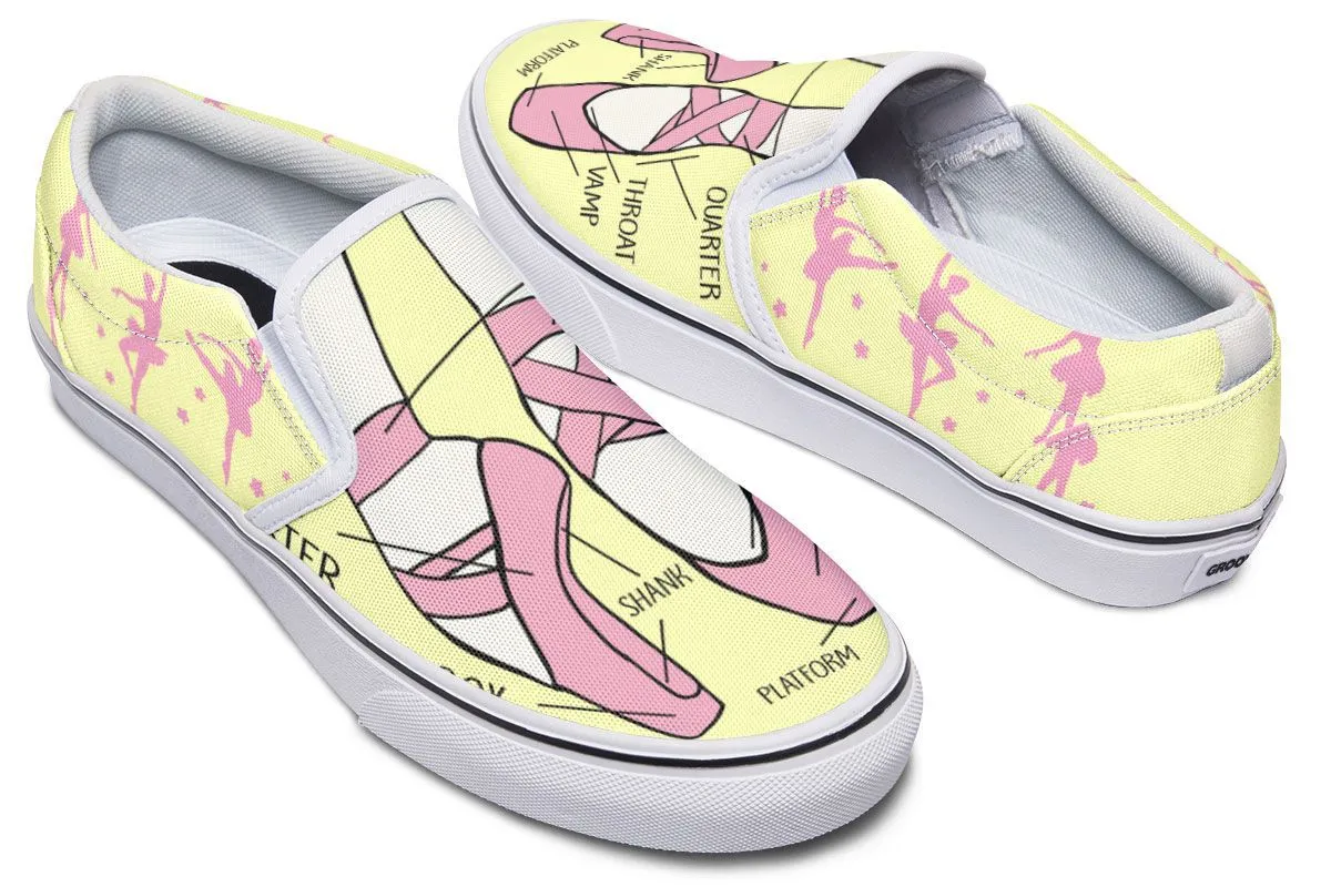 Ballet Shoe Diagram Slip-On Shoes