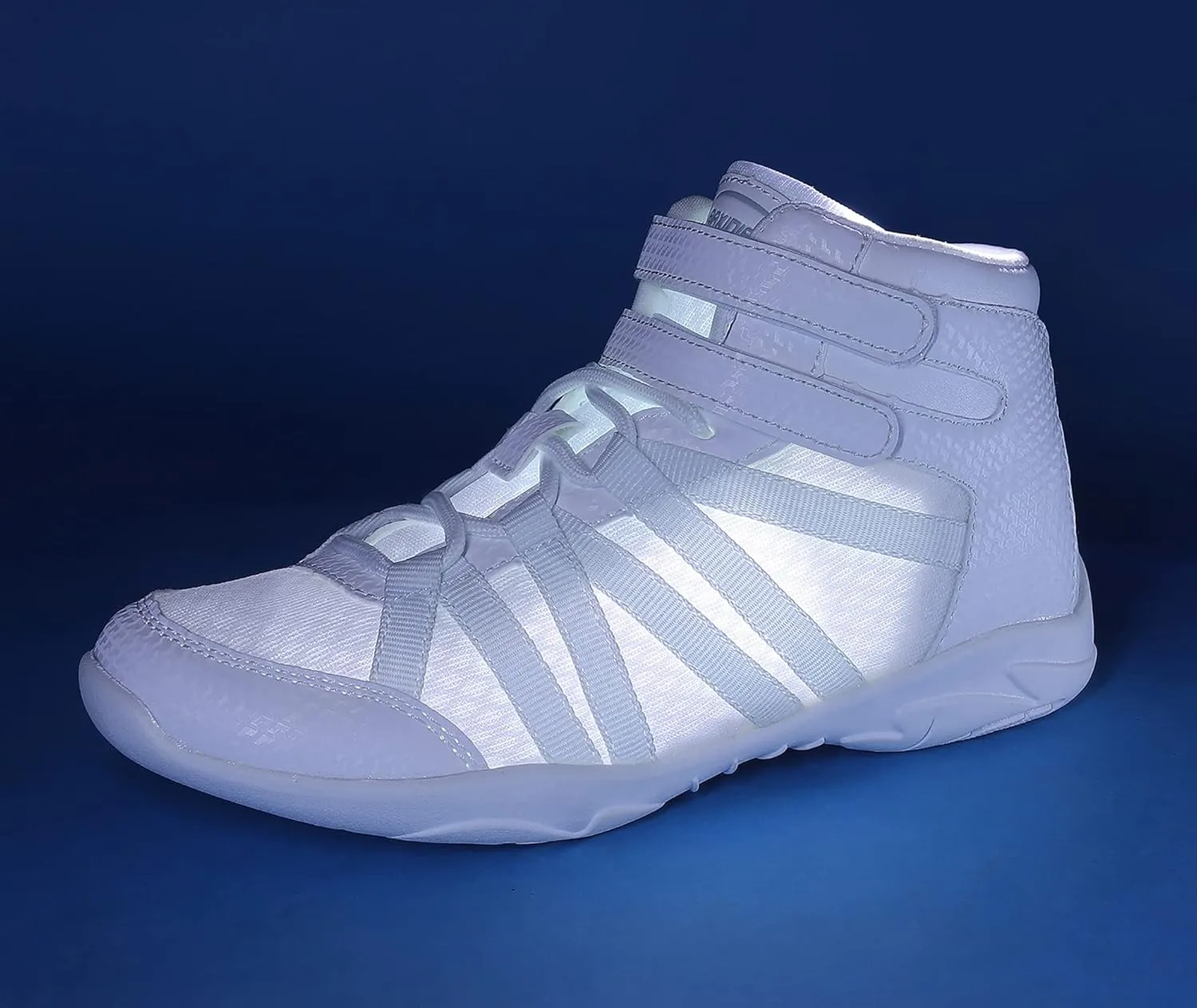BAXINIER Girls White High Top Cheerleading Shoes Lightweight Youth Cheer Competition Sneakers Training Dance Tennis Shoes