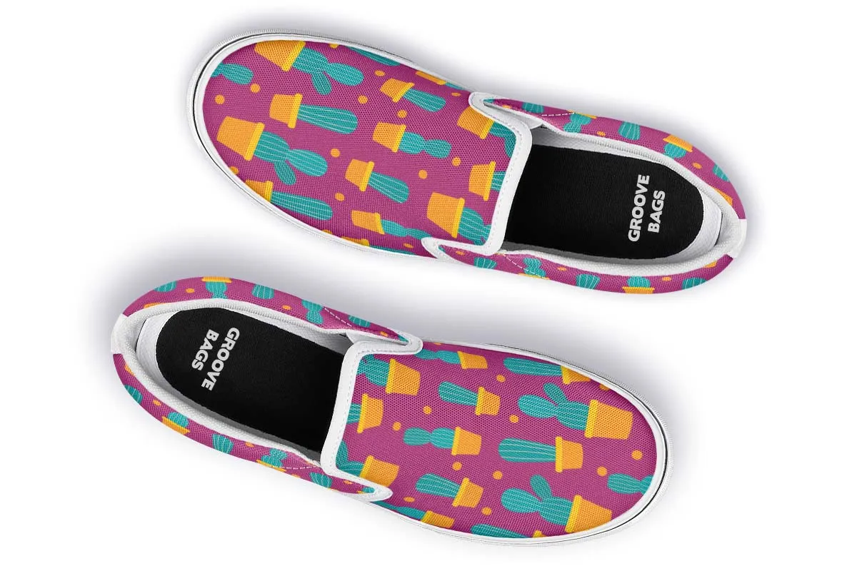 Cactus Fun Slip-On Shoes