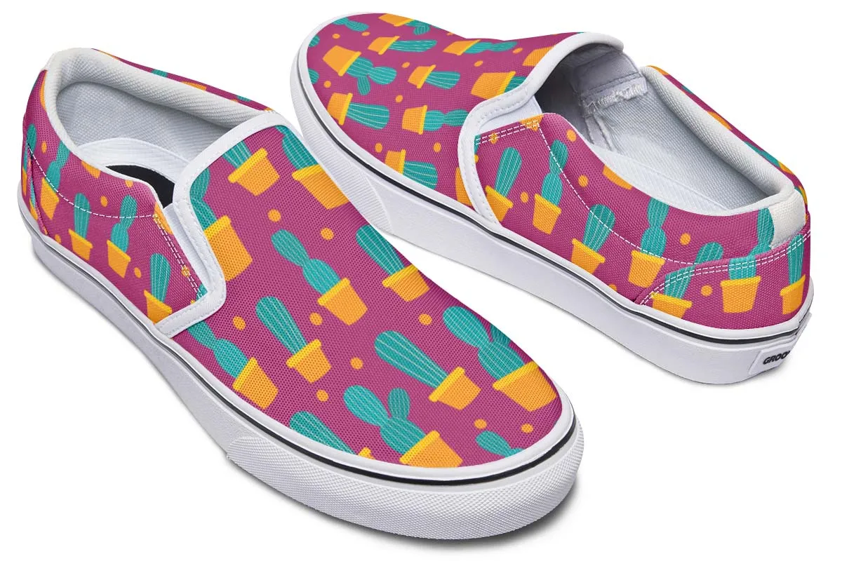 Cactus Fun Slip-On Shoes
