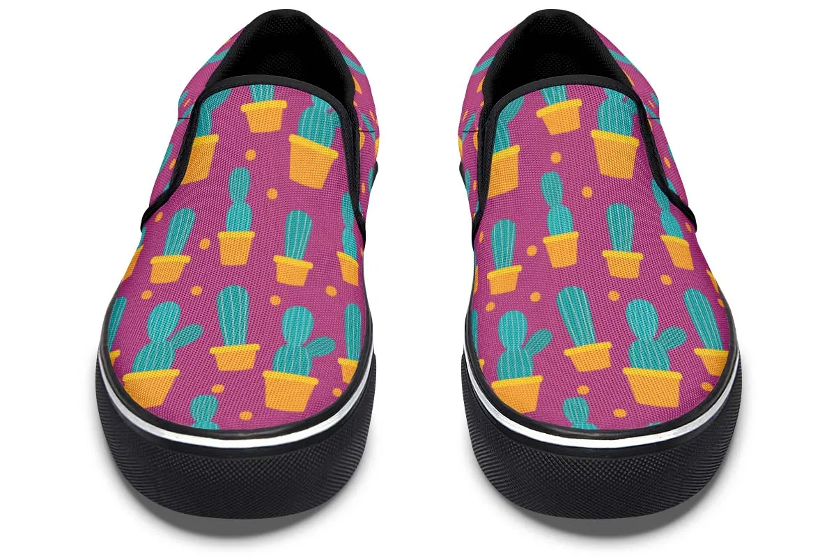 Cactus Fun Slip-On Shoes
