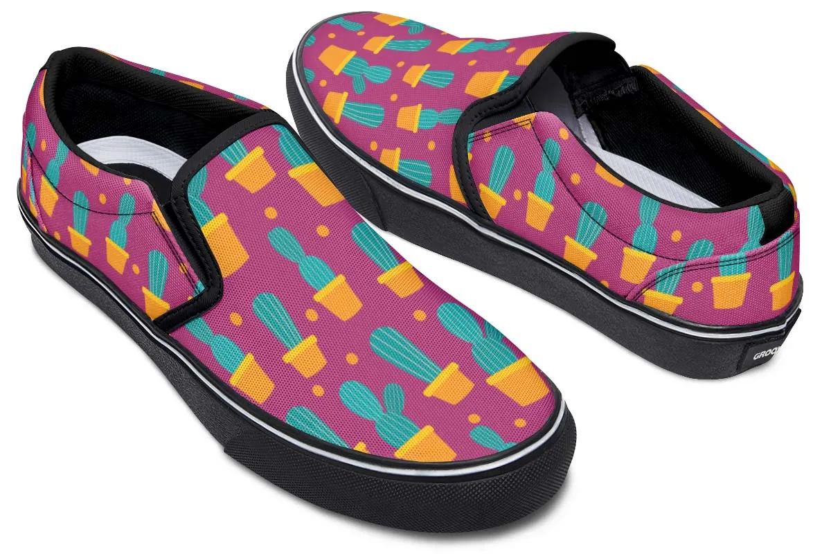 Cactus Fun Slip-On Shoes