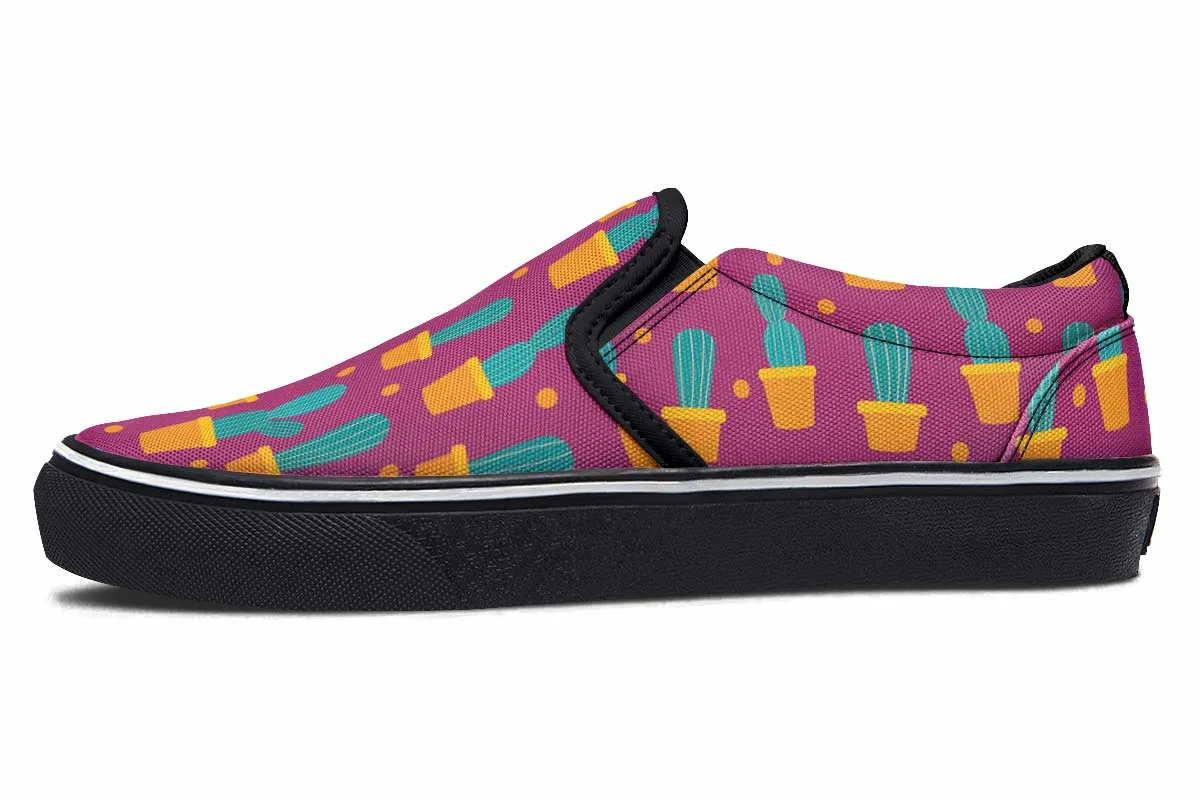 Cactus Fun Slip-On Shoes