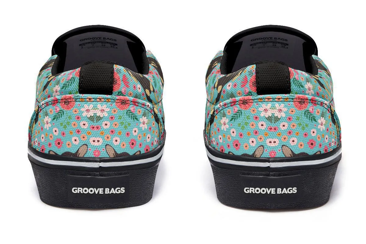 Chiweenie Flower Slip-On Shoes
