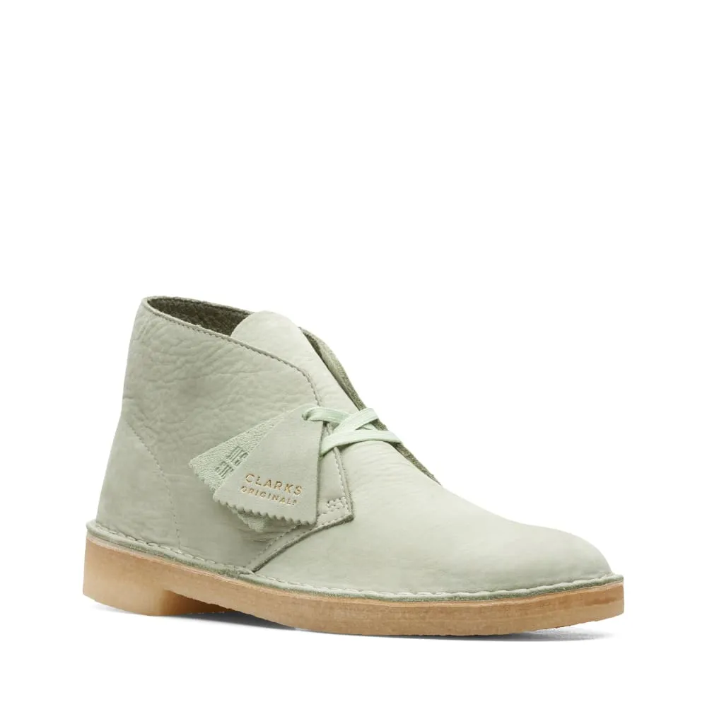 Clarks Originals Desert Boots Men's Pale Green Leather 26165743