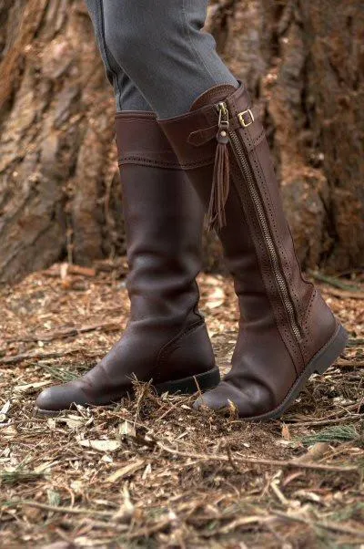 Classic Spanish Riding Boots Full Calf Tread Sole