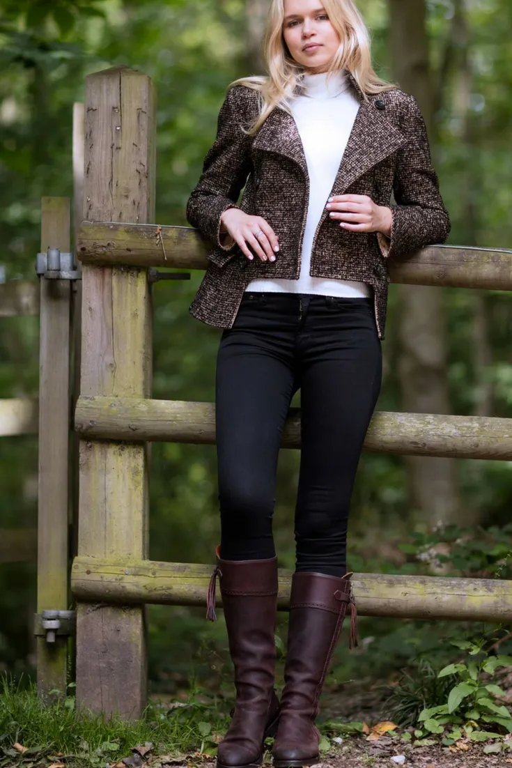 Classic Spanish Riding Boots Full Calf Tread Sole
