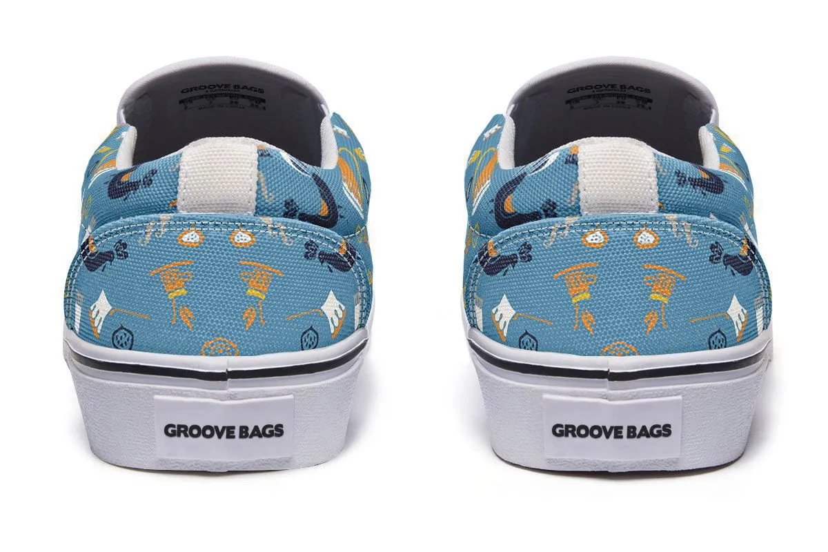Coffee Chicken Slip-On Shoes