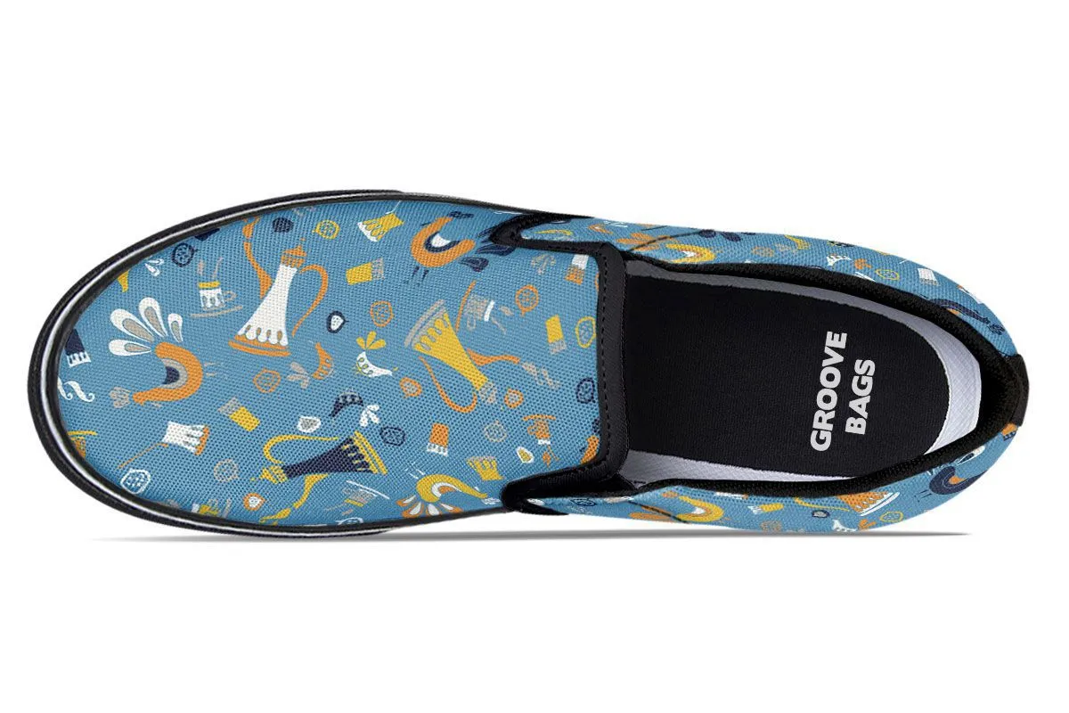 Coffee Chicken Slip-On Shoes