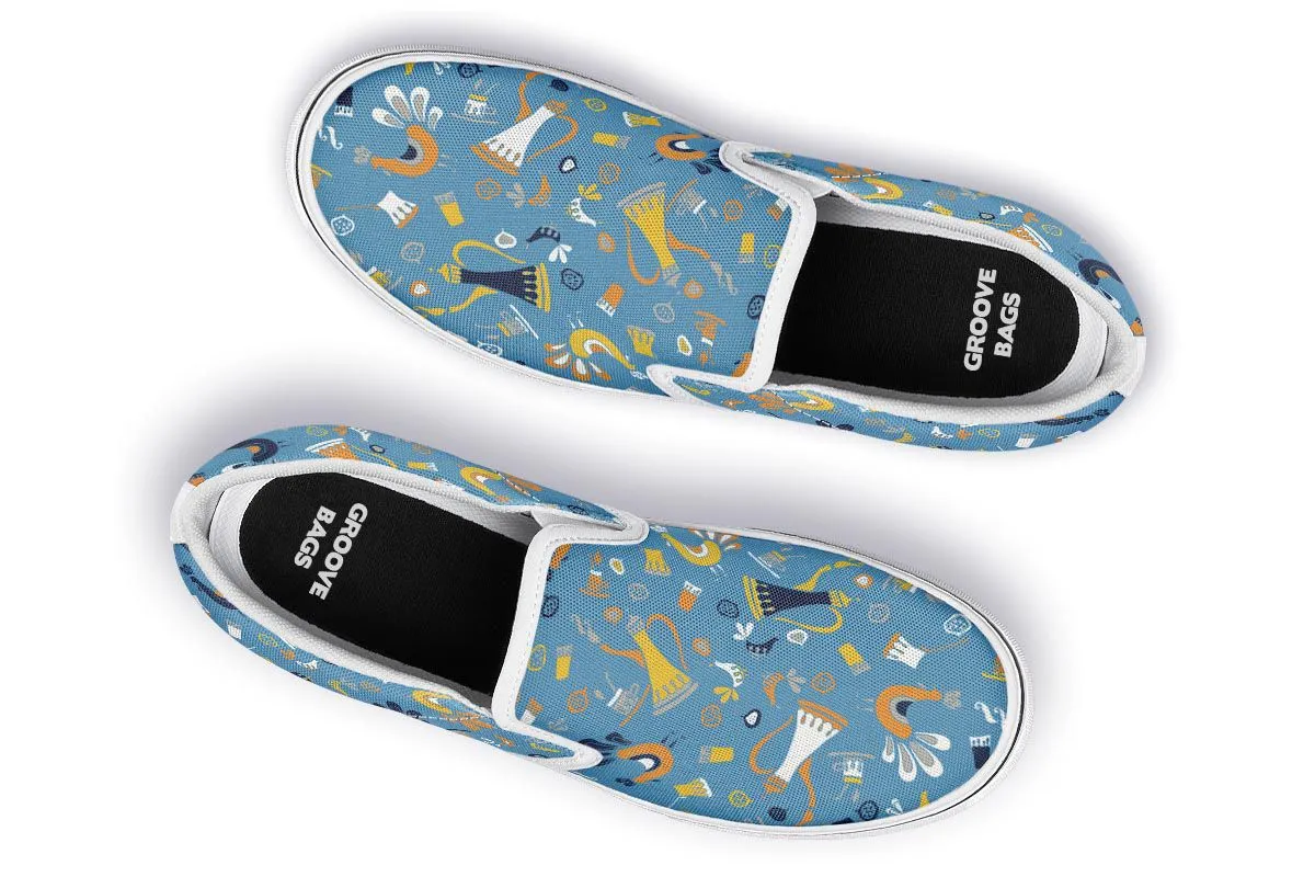 Coffee Chicken Slip-On Shoes