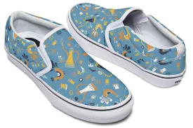 Coffee Chicken Slip-On Shoes