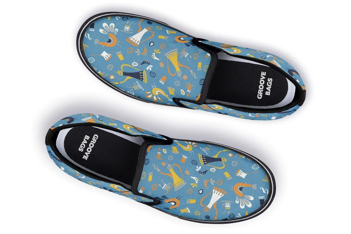 Coffee Chicken Slip-On Shoes