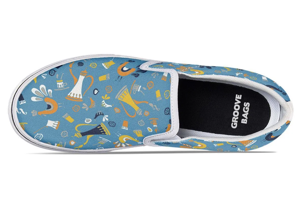Coffee Chicken Slip-On Shoes