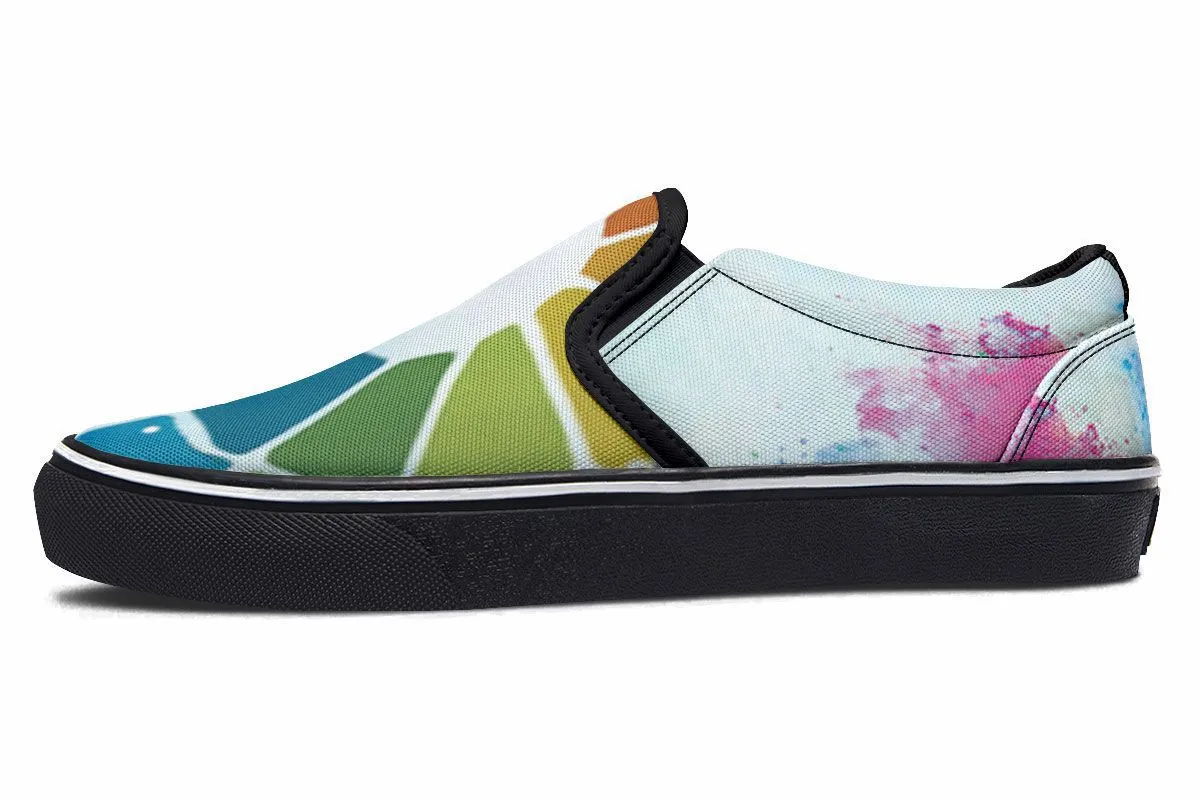 Color Wheel Slip-On Shoes