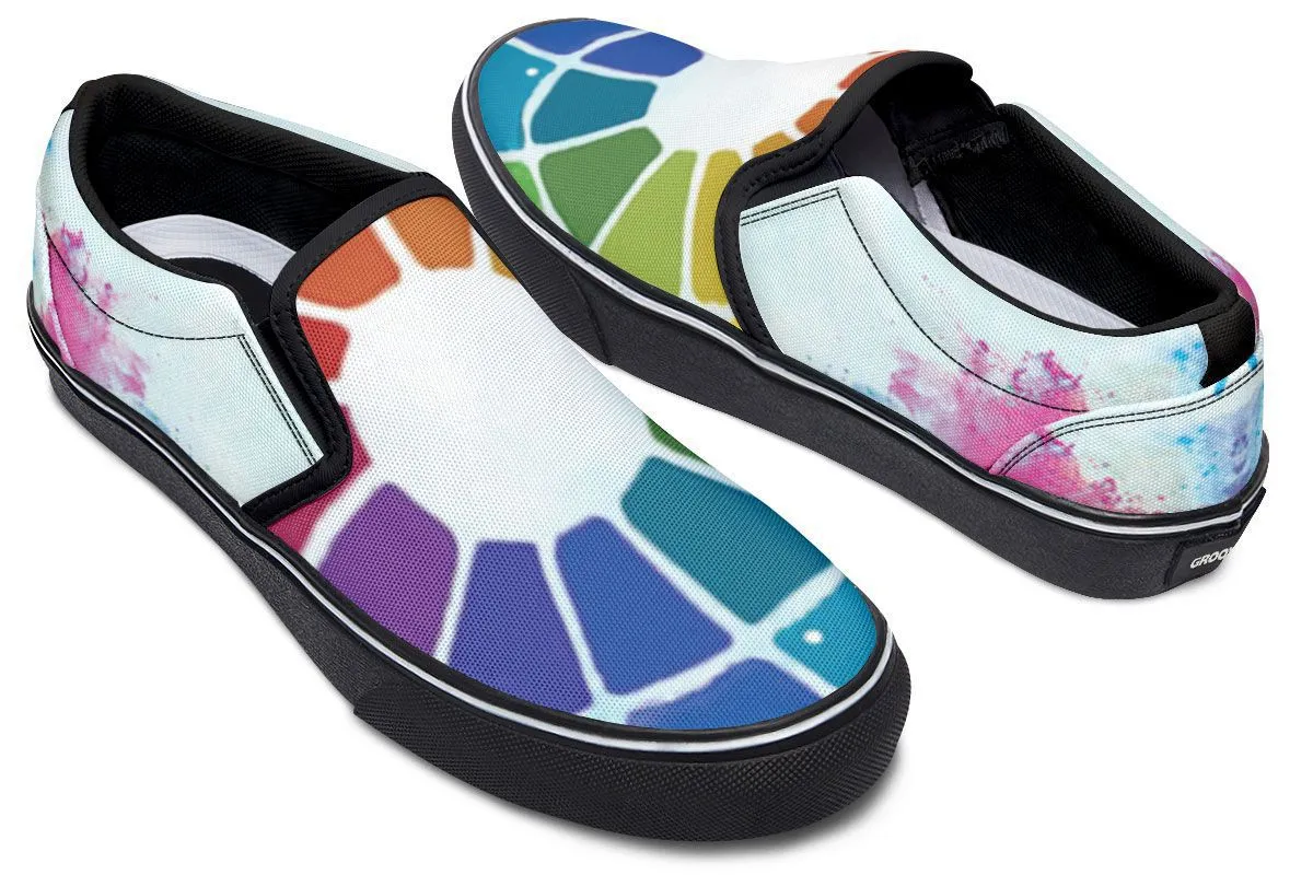 Color Wheel Slip-On Shoes