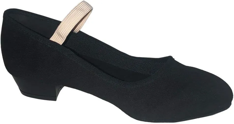 Danzcue Adult Canvas Elastic Strap Character Teacher Shoes