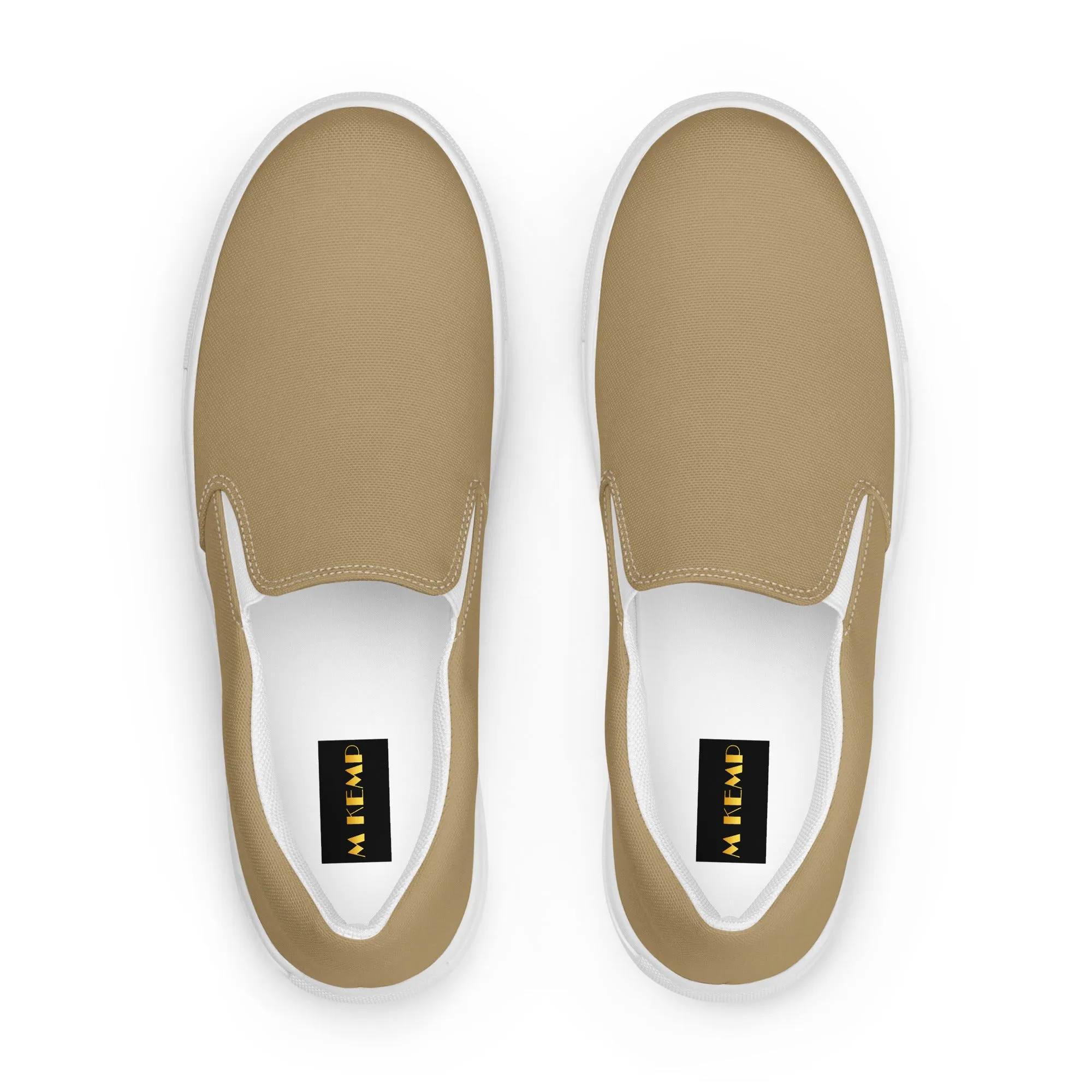 Earthtone Tan Women’s slip-on canvas shoes