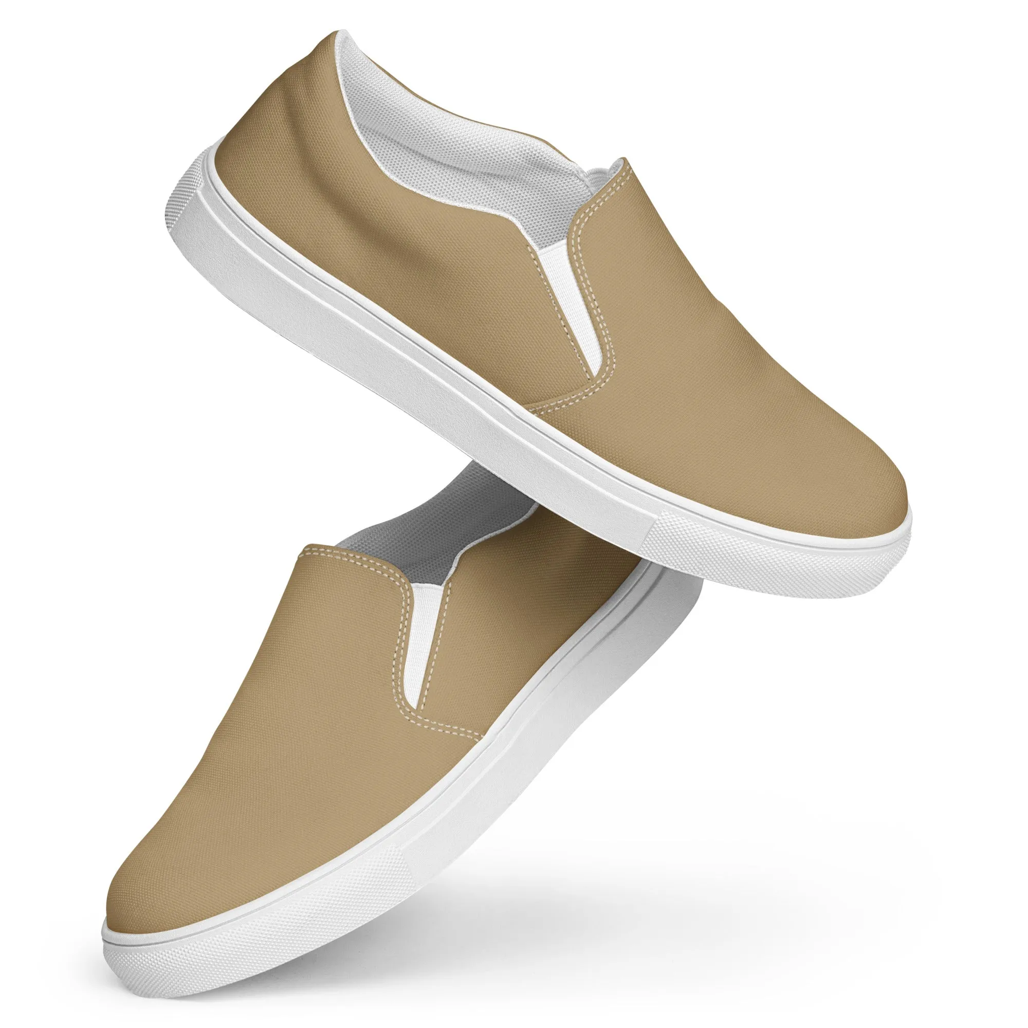Earthtone Tan Women’s slip-on canvas shoes