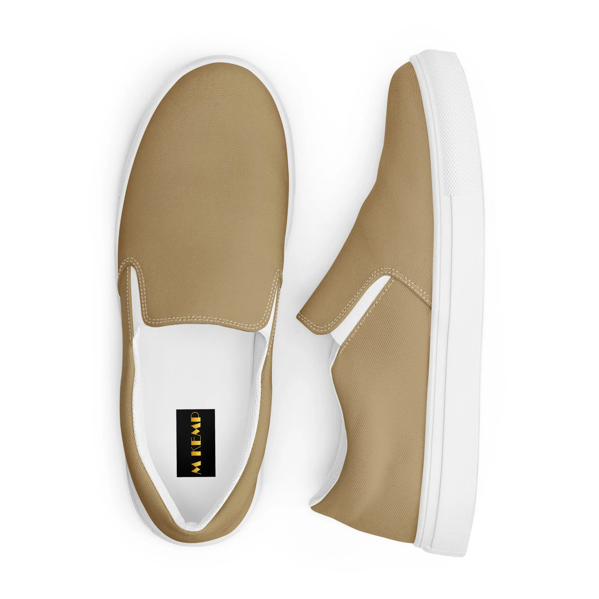 Earthtone Tan Women’s slip-on canvas shoes