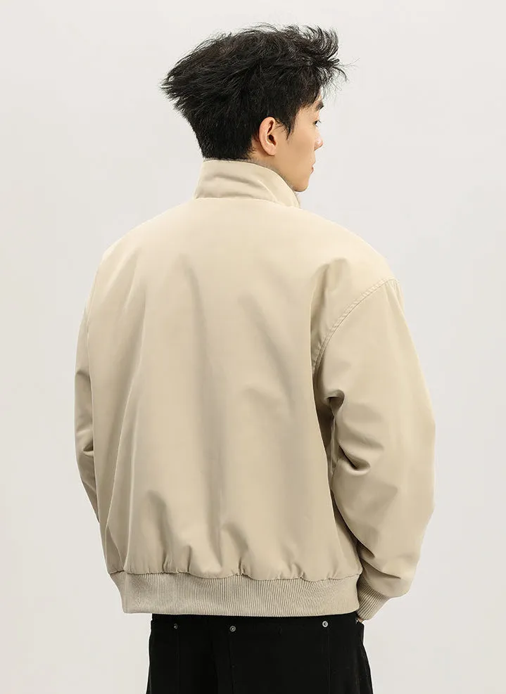 Faux Fur Lined Bomber Jacket with Snakeskin Detail