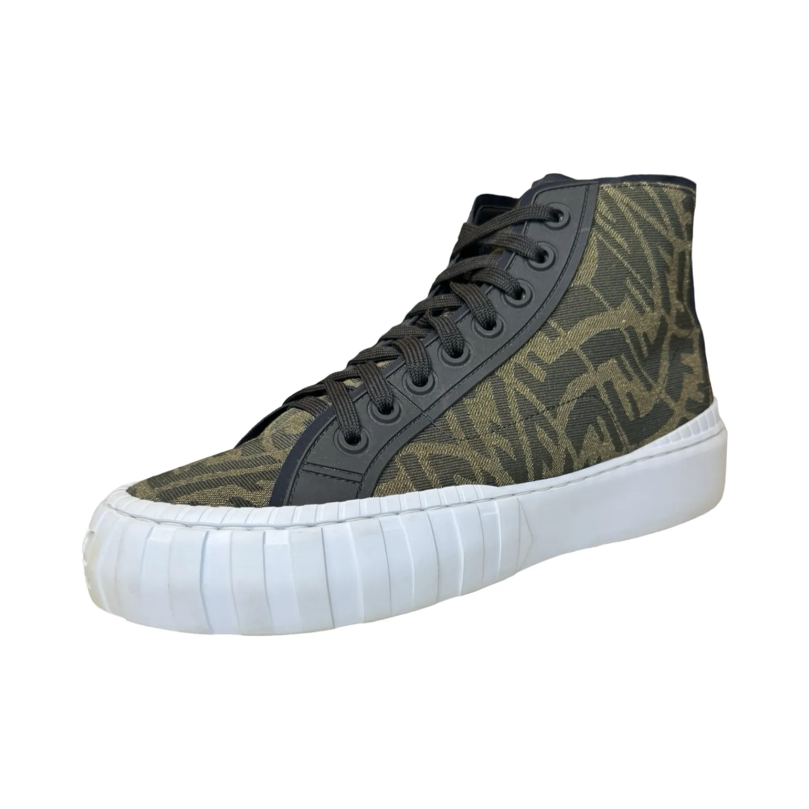 FENDI “FF” VERTIGO MOTIF HIGH-TOP SNEAKER