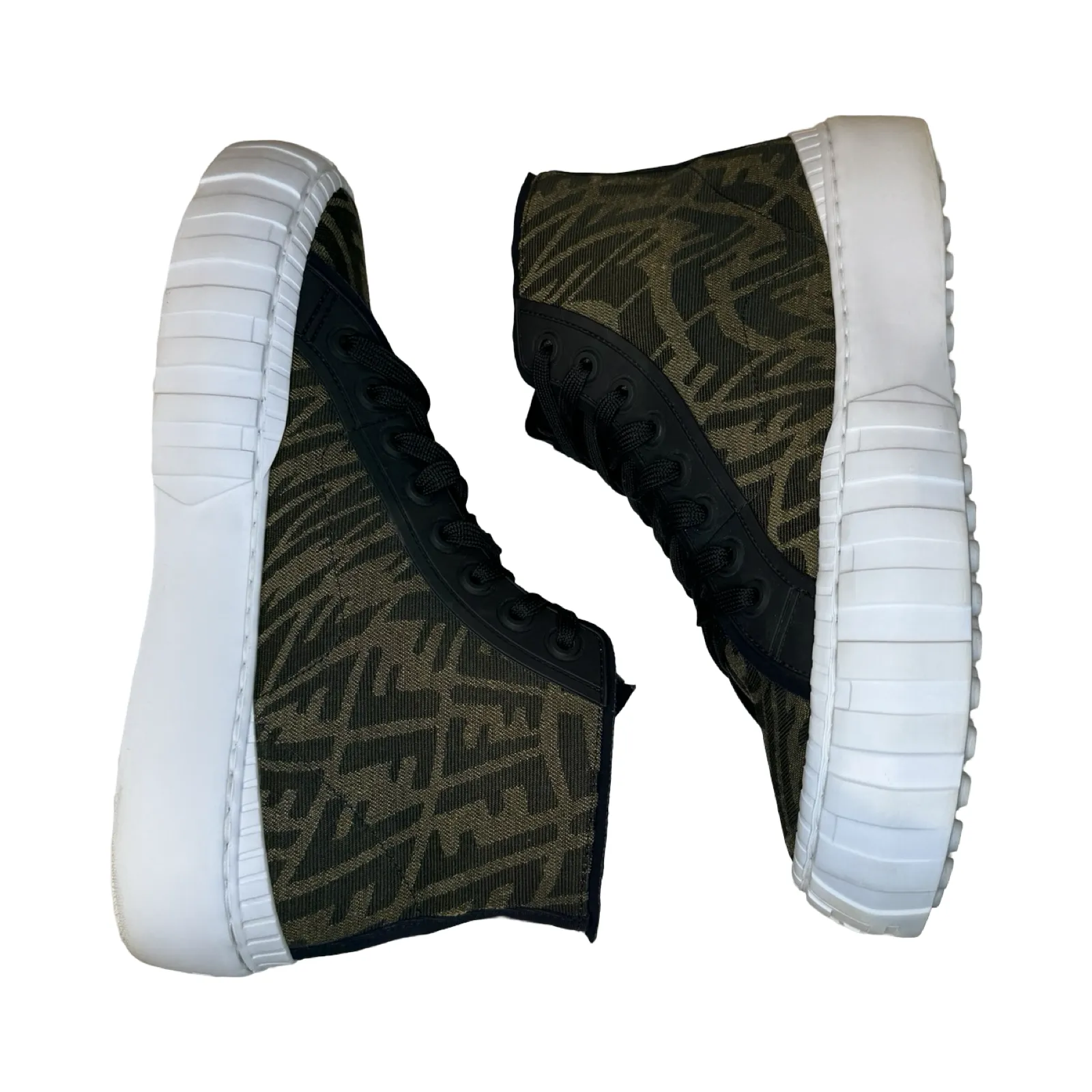 FENDI “FF” VERTIGO MOTIF HIGH-TOP SNEAKER