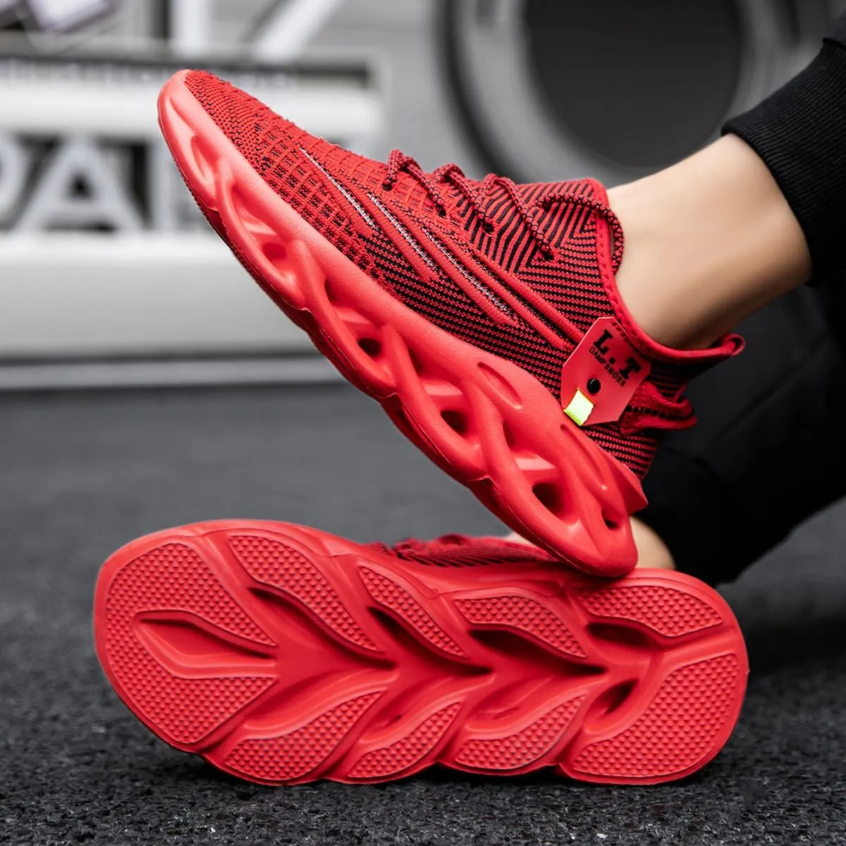 FUJEAK Mens Running Walking Tennis Shoes Mens Casual Fashion Gym Hiking Shoes for Men Sneakers Work Breathable Comfortable Lightweight
