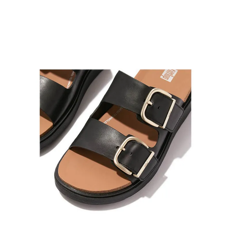 Gen-FF Wo Buckle Two-Bar Leather Slides