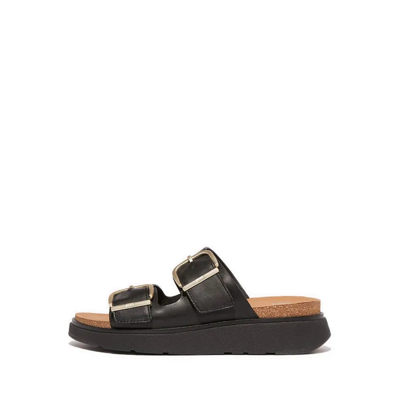 Gen-FF Wo Buckle Two-Bar Leather Slides