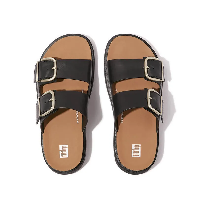 Gen-FF Wo Buckle Two-Bar Leather Slides