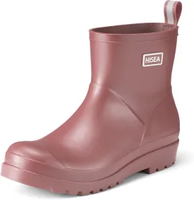 HISEA Women's Ankle Rubber Rain Boots Waterproof Short Chelsea Boots for Garden with Comfortable Insoles CHOOSE ONE SIZE UP