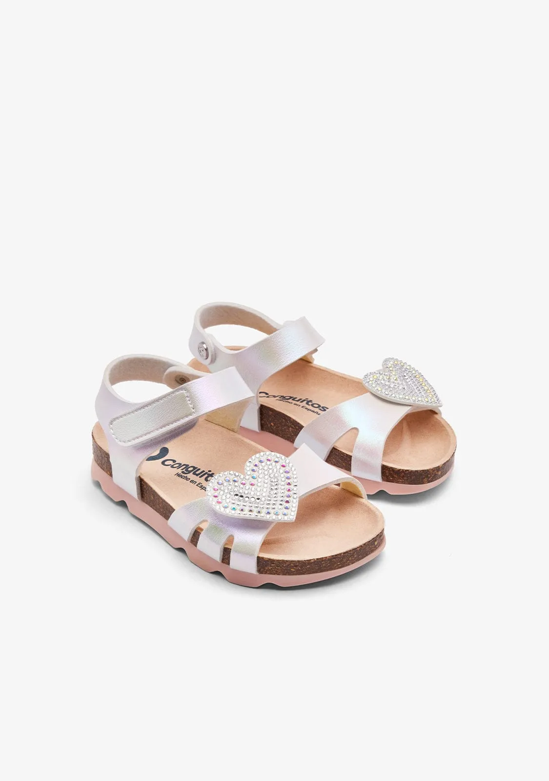 Iridiscent Adhesive Heart Bio Sandals