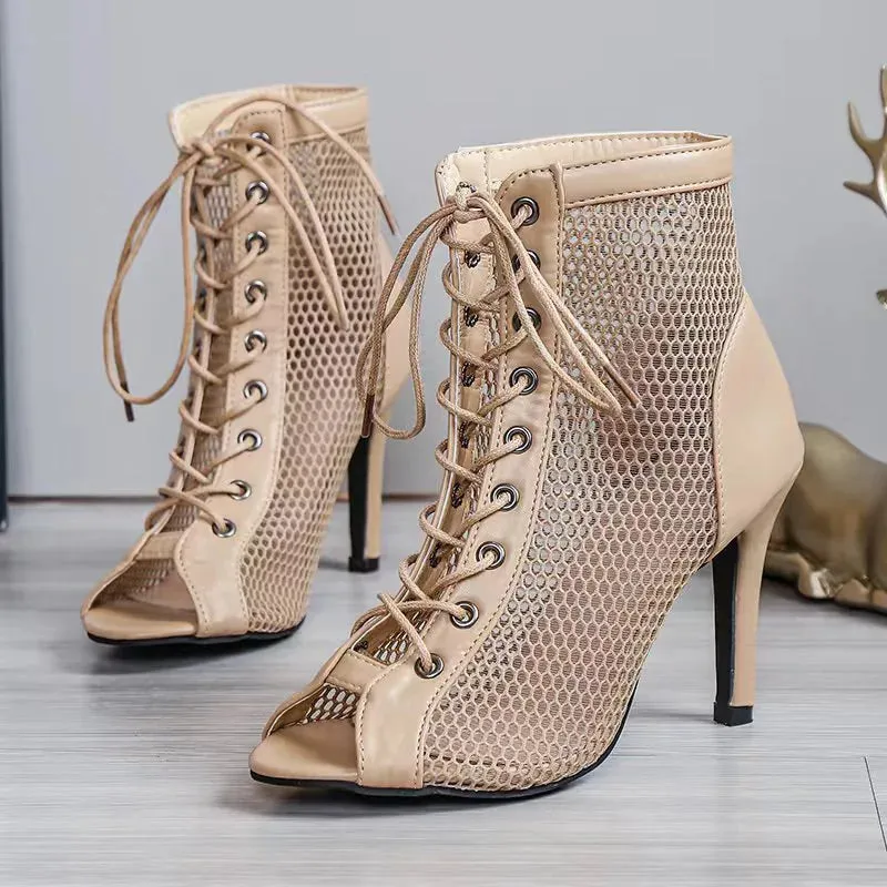 Lace-Up Ankle High Heels - Prolyf Styles