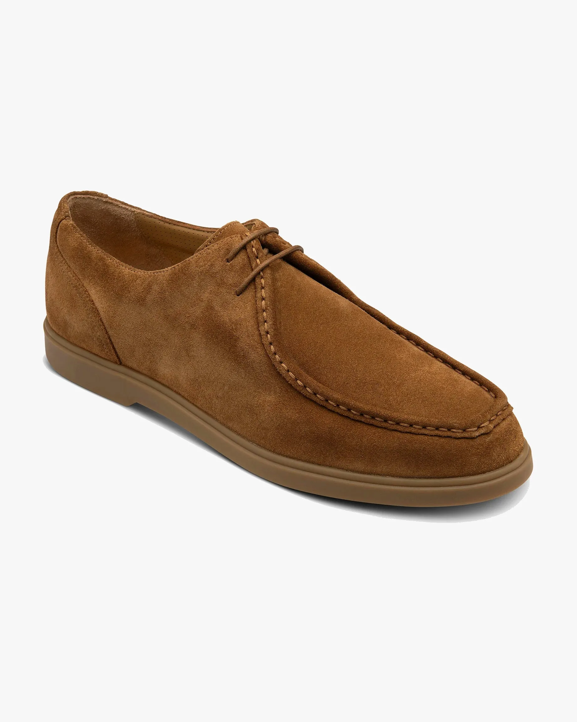 Loake Lifestyle Arezzo Apron Tie Shoe - Chestnut Suede