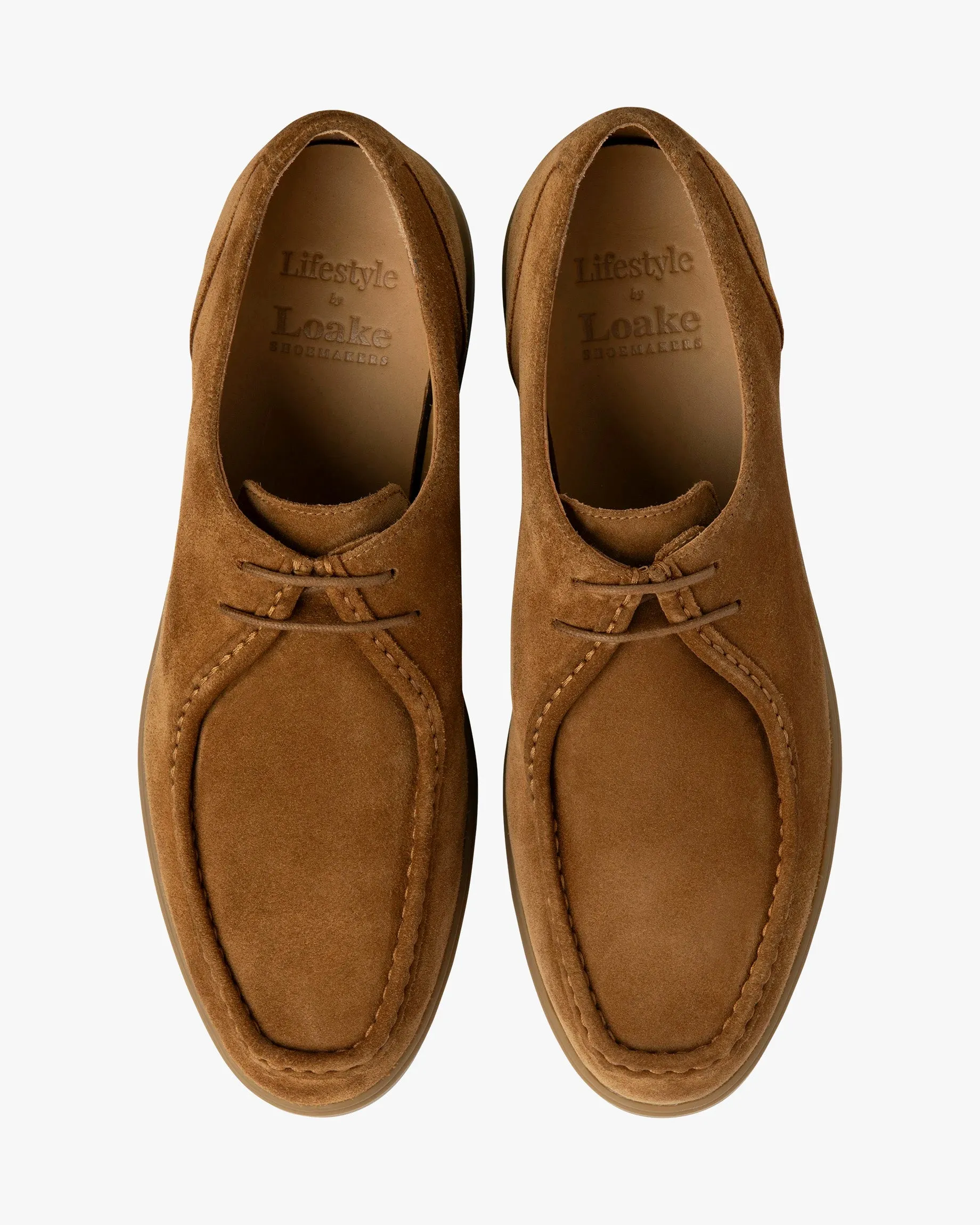 Loake Lifestyle Arezzo Apron Tie Shoe - Chestnut Suede