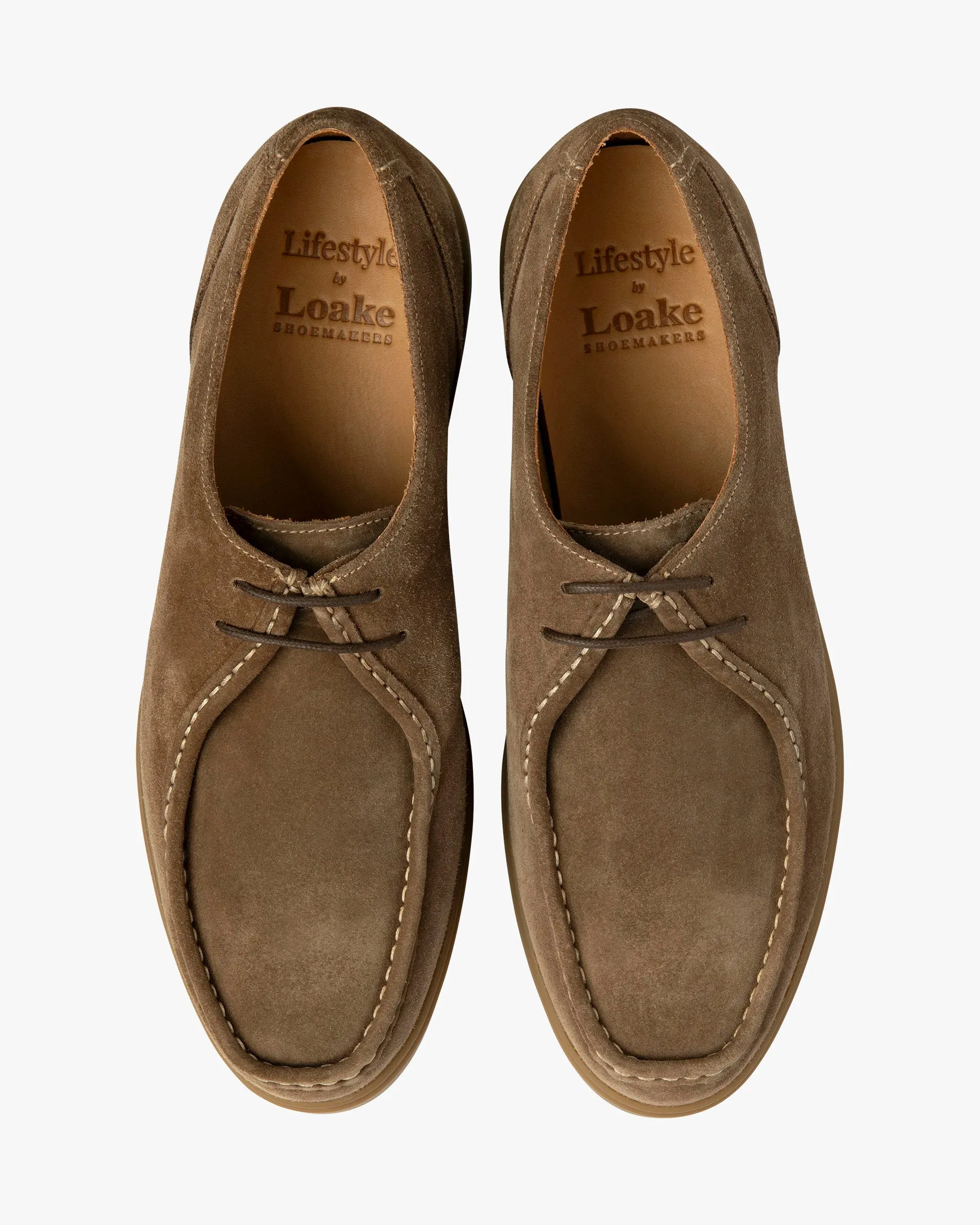 Loake Lifestyle Arezzo Apron Tie Shoe - Flint Suede