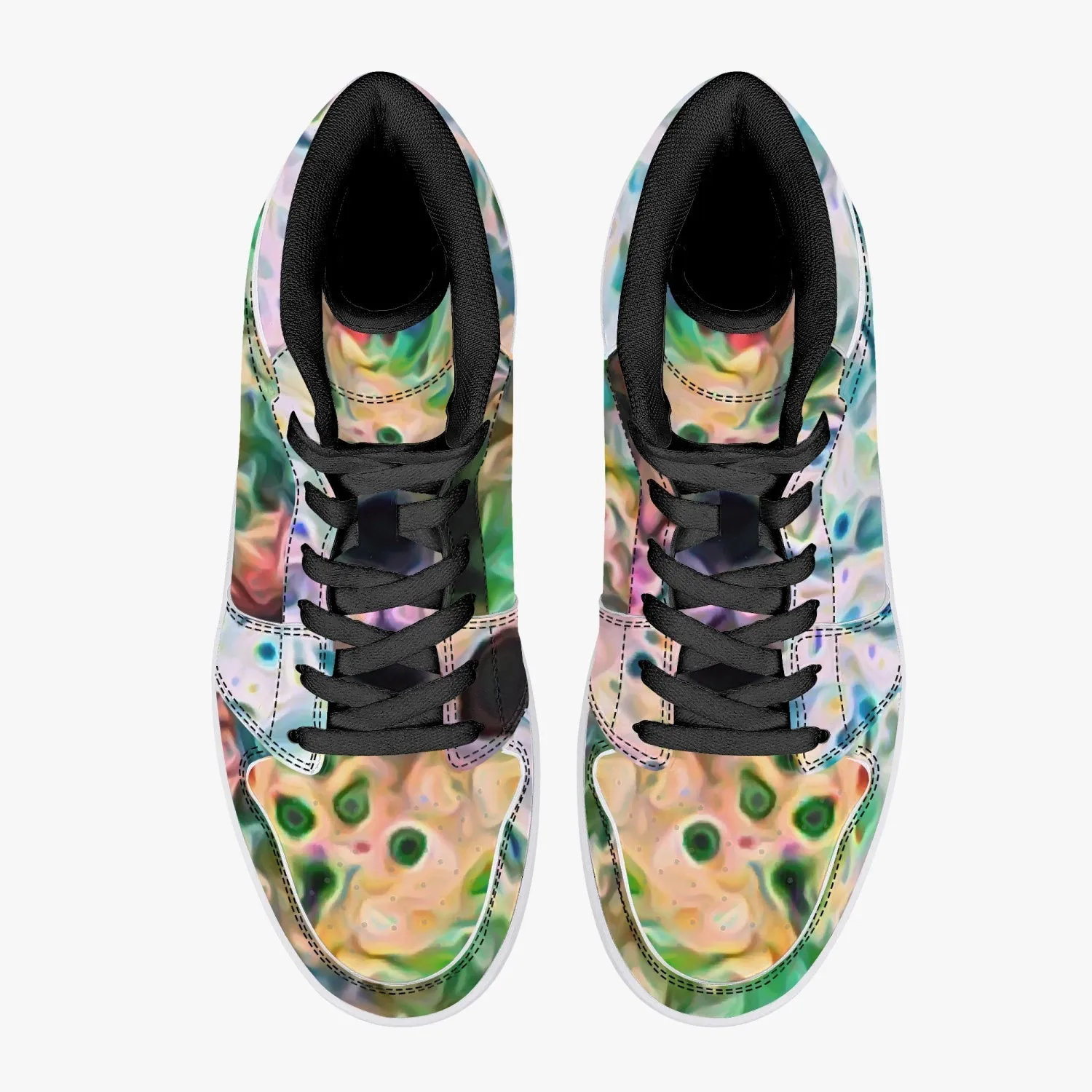 Lurian Wobble Psychedelic Split-Style High-Top Sneakers