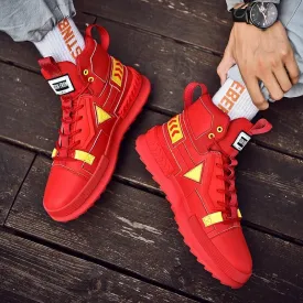 Men's Autumn Faux Leather Casual Sneakers