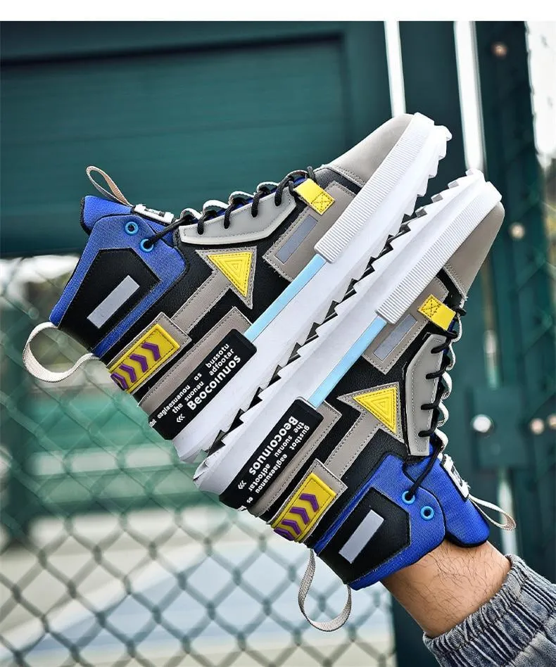 Men's Autumn Faux Leather Casual Sneakers