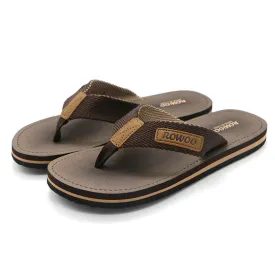 Men's Beach Flip Flops Fabric Straps Retro Sandals