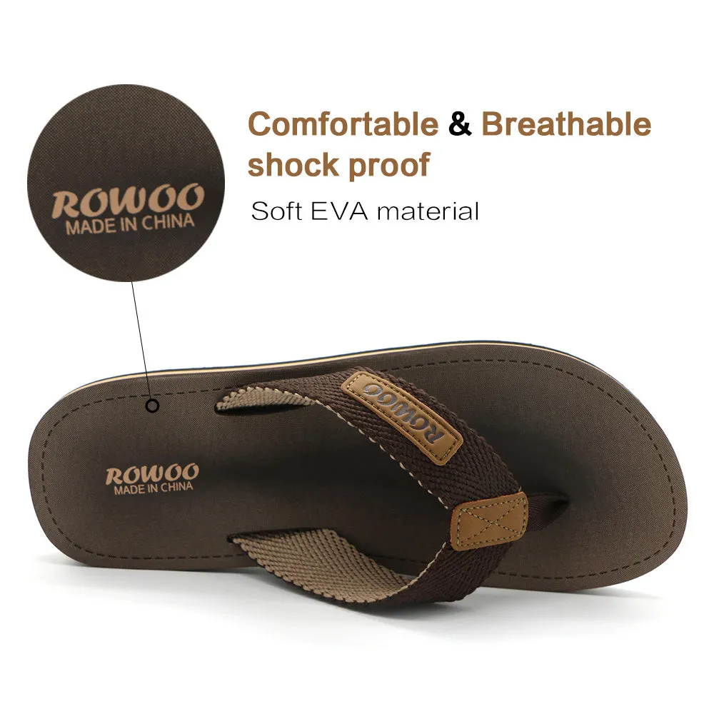 Men's Beach Flip Flops Fabric Straps Retro Sandals