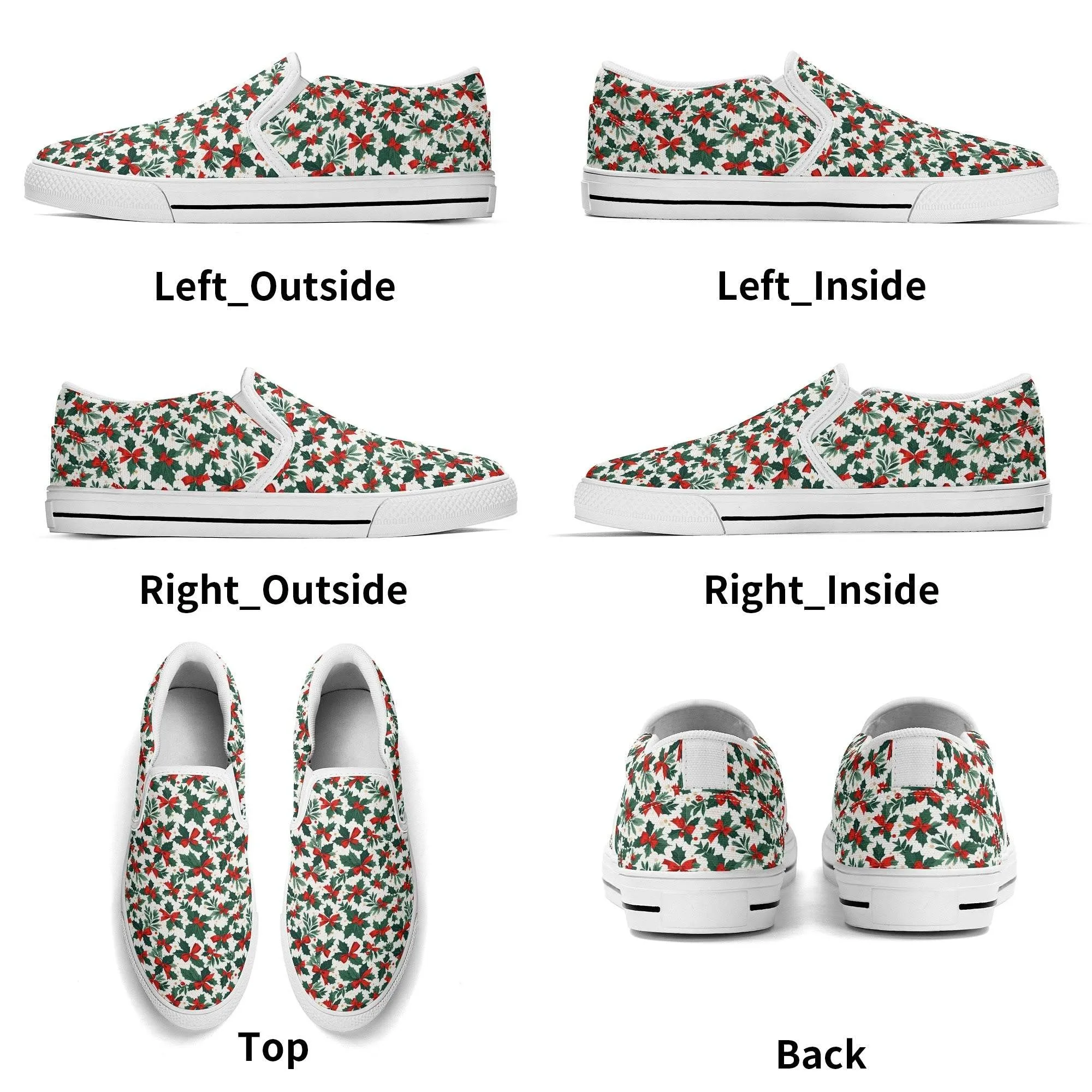 Mens Holly Bow Rubber Slip On Shoes